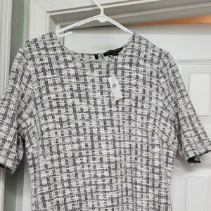 Banana Republic Black and White Tweed Dress